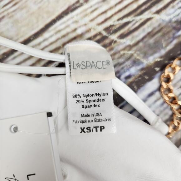L*Space x Tessa Brooks Sammie Bikini Top White Size XS NWT - Picture 5 of 5